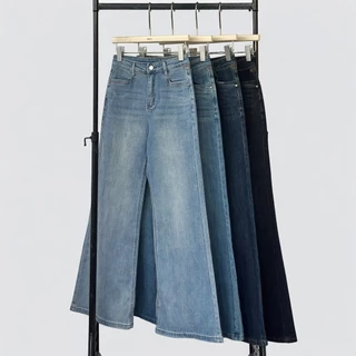 Atipashop - NOELLE WIDE JEANS กางเกงยีนส์ ขายาว ทรงกระบอกใหญ่ ปัก Atipa
