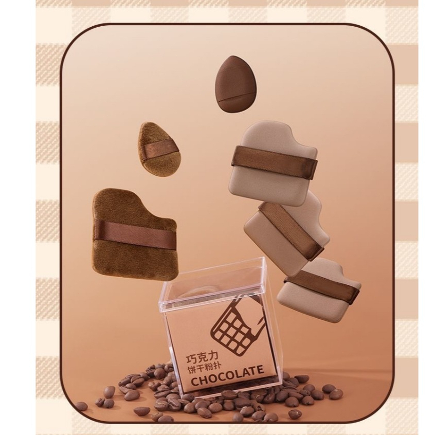 พัฟรองรับการกระแทกเกลี่ยแต่งหน้า6ชิ้น/ชุดฟองน้ำแต่งหน้าสำหรับรองพื้นแป้งฝุ่นพัฟเครื่องมือที่เกลี่ยเครื่องสำอาง - รูปที่ 4