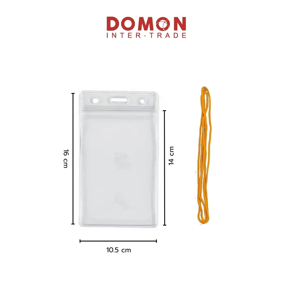 ซองใส่นามบัตร แนวตั้ง มีเชือก 10.5x14 cm มาพร้อมเชือกคล้องคอ ใช้งานสะดวก ไม่ต้องหาซื้อเพิ่ม/VCC-047