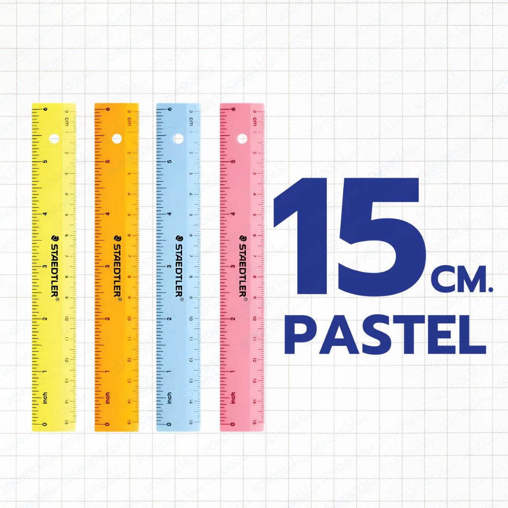 ไม้บรรทัด 15cm(สีใส),15cm(สีอื่น),30cm(สีใส) ยี่ห้อ Staedtler 1 อัน