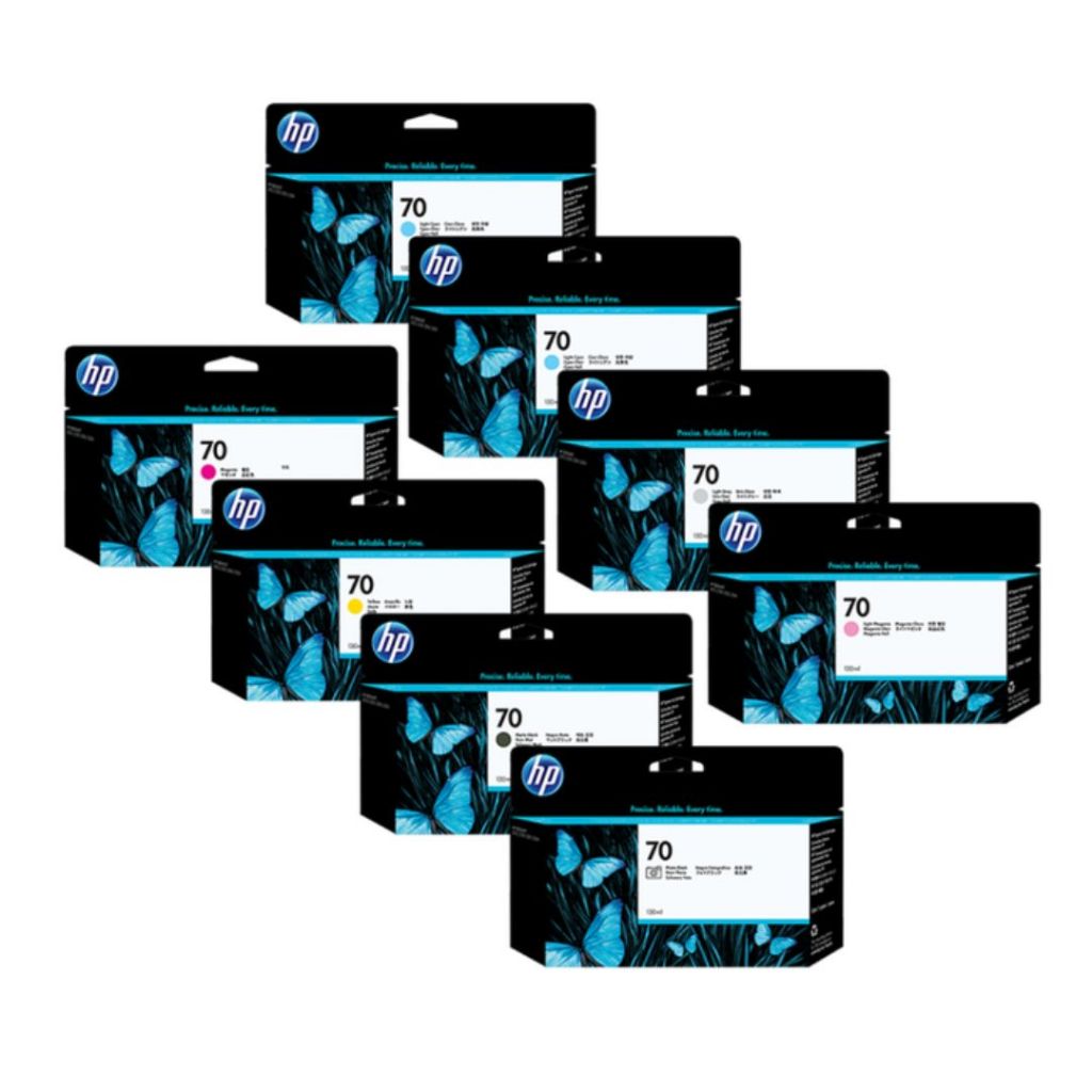ตลับหมึก HP 70 (C9448A, C9449A, C9451A, C9452A, C9453A, C9454A, C9455A, C9390A)