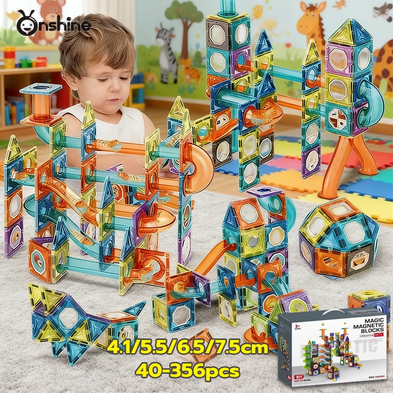 พร้อมส่งmagnetic tiles ของแท้ แม่เหล็ก ของเล่น diy ของขวัญ ของเล่น stem แรงแม่เหล็กพิเศษmagnet block