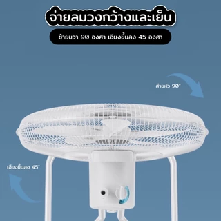 พัดลมอุตสาหกรรม 18 นิ้ว พัดลมตั้งพื้น สีดำ สีขาว รุ่น KJ-LDJWB18 รูปปลาดาว 5 ใบพัด เเรงลมเย็น ปรับความเร็วได้ ใช้ในบ้าน