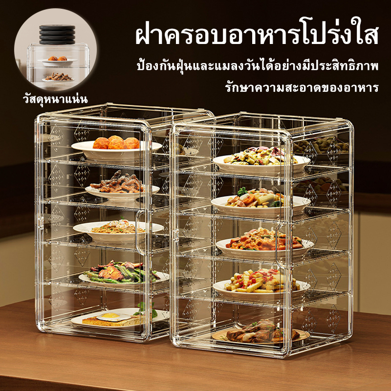 【COD】ทางเลือกปกป้องอาหาร! 2/3/4/5ชั้น แรงดึงดูดแม่เหล็ก ฝาครอบจาน กันแมลง กันฝุ่น ติดตั้งง่ายซักได้ ฝาครอบจานใสแบบถอดได้