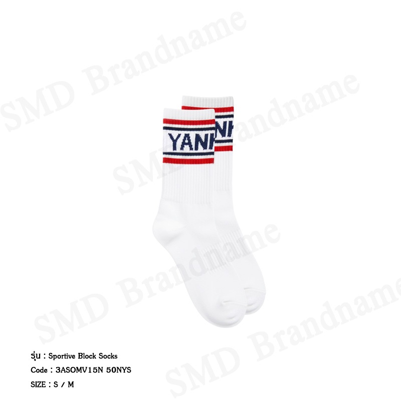 MLB ถุงเท้า รุ่น Sportive Block Socks Code: 3ASOMV15N 50NYS