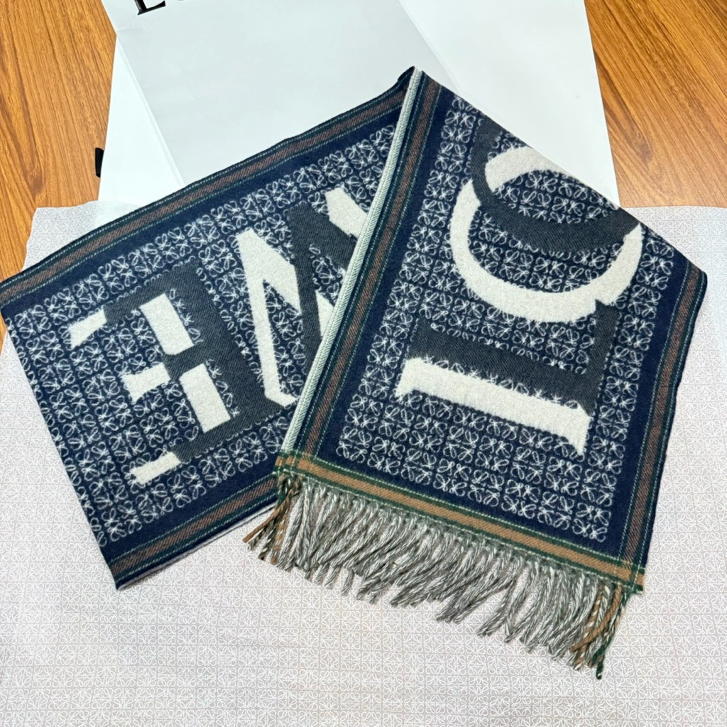 New loewe anagram reversible scarf