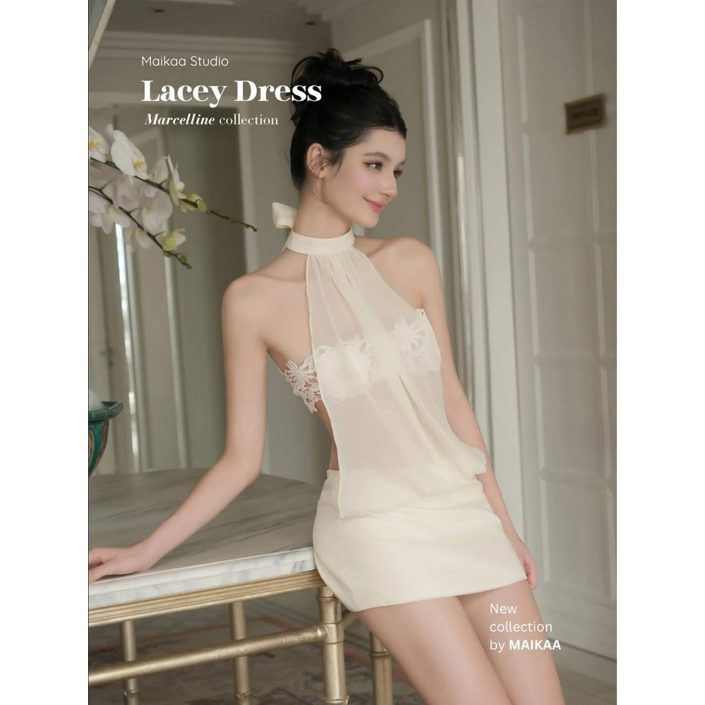 Lacey dress🍋แบรนด์ Maikaa พร้อมส่ง