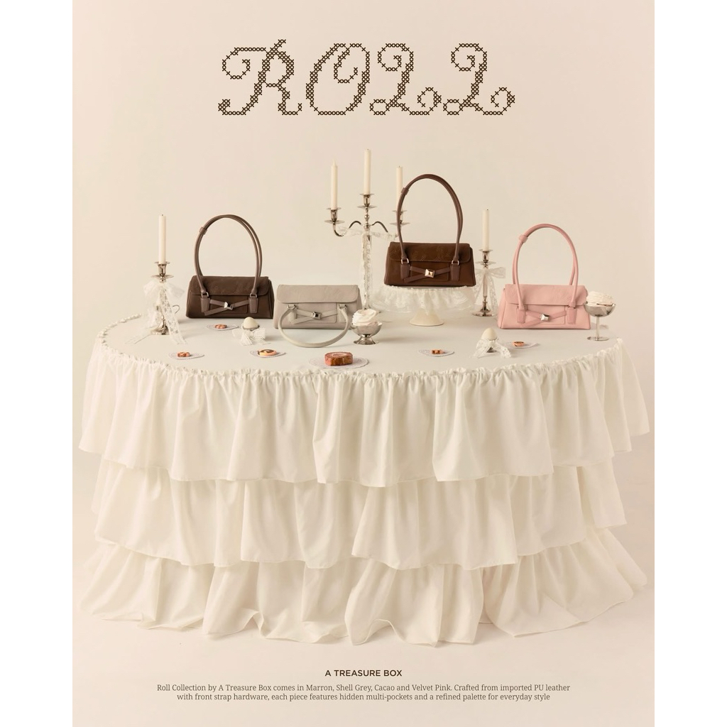 Atreasurebox - 🧁 ROLL COLLECTION 🧁  ROLL COLORS : Marron / Cacao / Velvet pink / Shell grey คอลใหม่ล