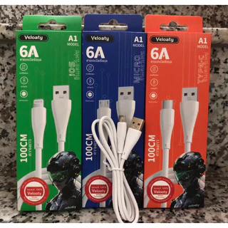 🔥🔥(โปร ราคาพิเศษ ซื้อ 10แถม1 )🔥🔥สายชาร์จรุ่นA1 สายชาร์จ6A สายDATA CABLE ยาว1เมตร สายยางนิ่มไม่ขาดง่าย