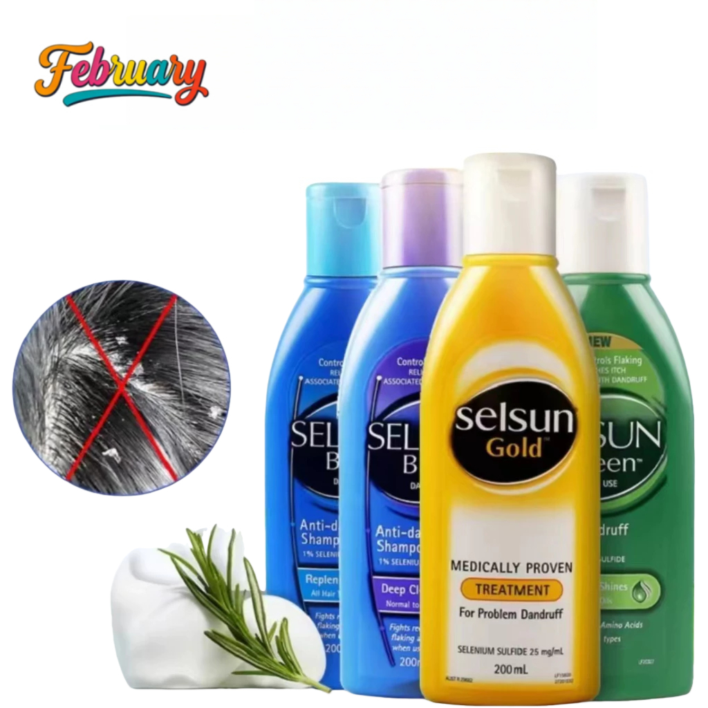 [นำเข้าจากออสเตรเลีย] SELSUN BLUE (ทำความสะอาดอย่างล้ำลึกเติมเต็ม) SELSUN GOLD แชมพูป้องกันรังแค200M