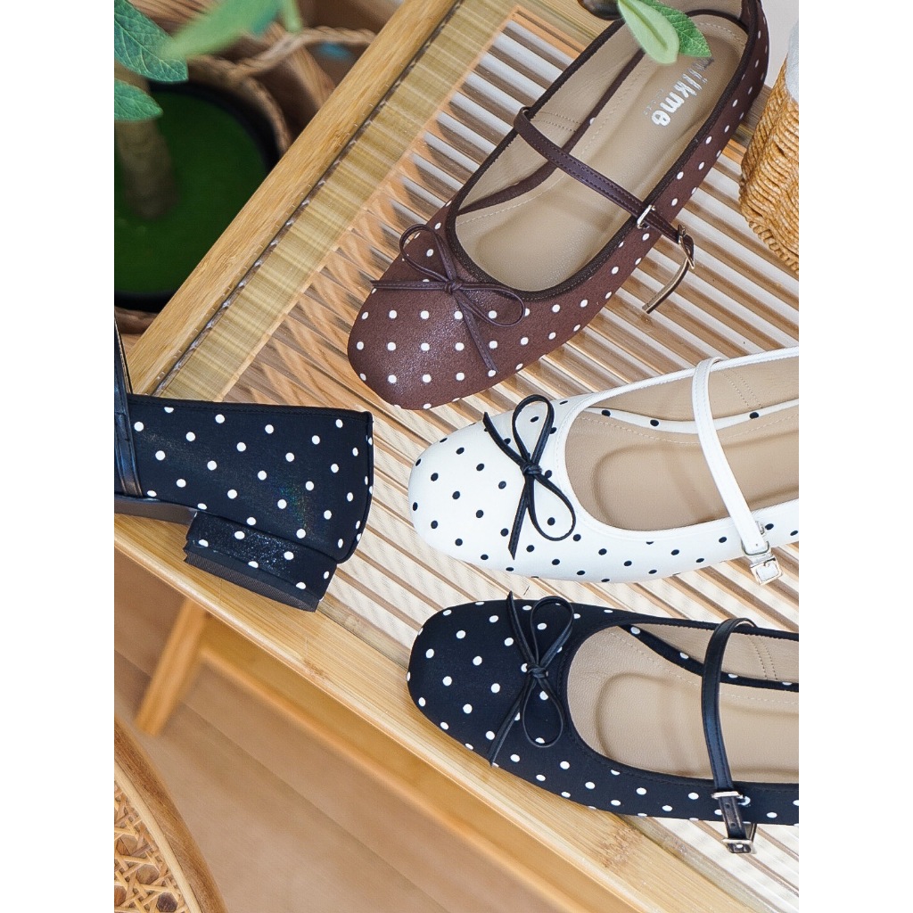 MILKMEshoes รองเท้าคัทชูแมรี่เจน รุ่น POLKA งานน่ารักมาก ใส่นุ่ม หนังนิ่ม เดินสบาย ใส่ได้ทุกวัน (A140) - รูปที่ 2