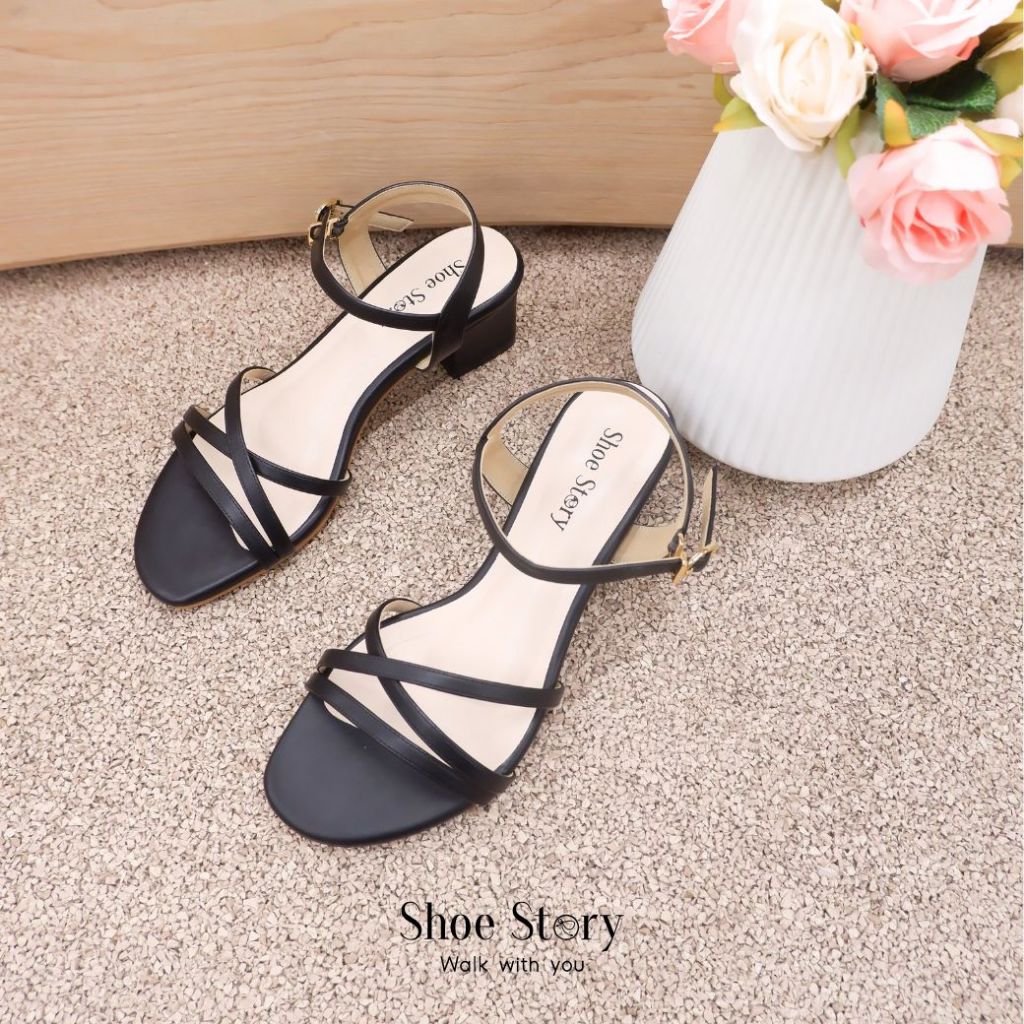 Shoe Story : รุ่น Mako  รองเท้าผู้หญิง ส้นสูง 2.5 นิ้ว รัดข้อ