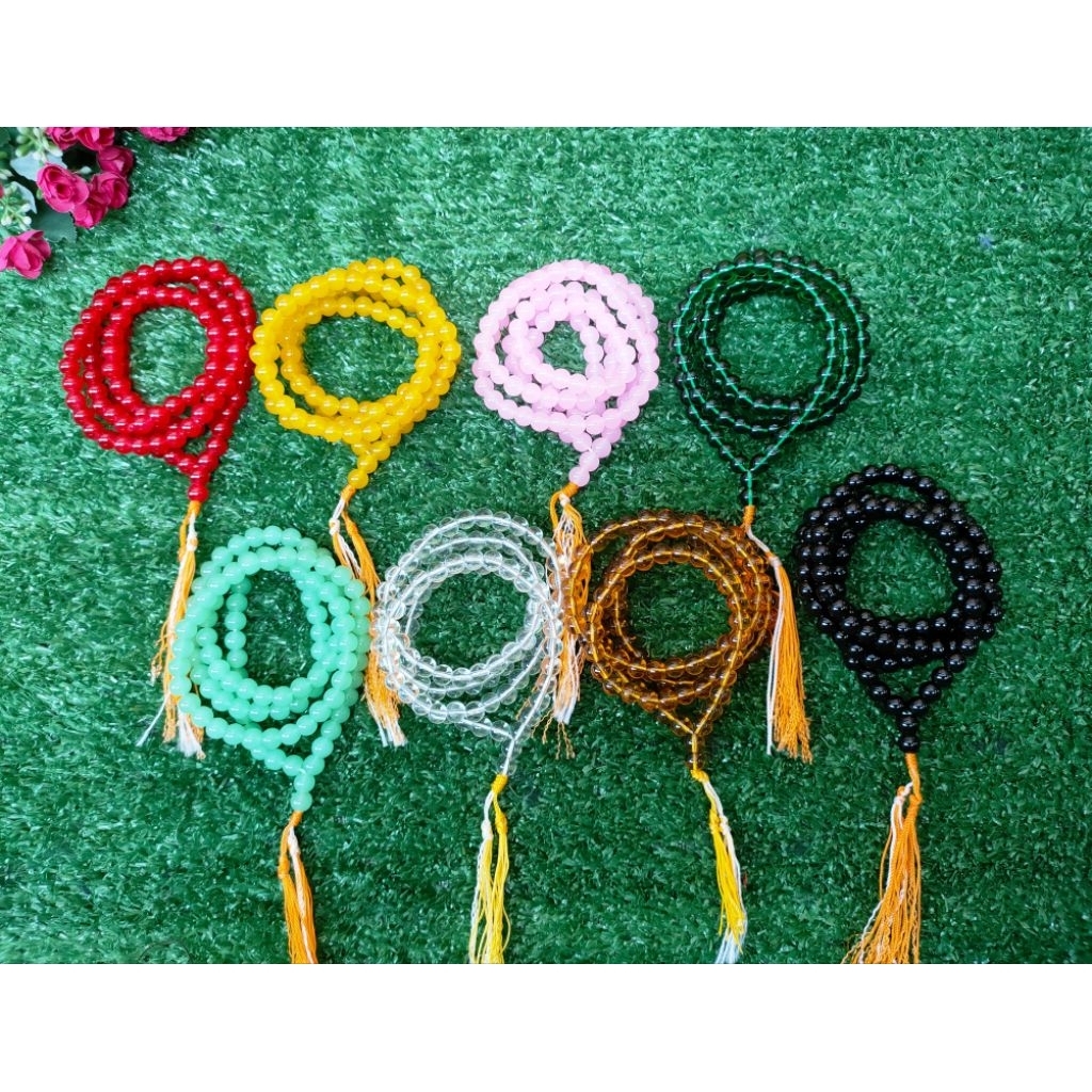 สร้อยประคำมงคล สร้อยประคำหินแก้ว 108 เม็ด