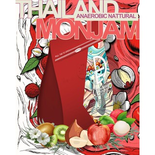 เมล็ดกาแฟคั่วม่อนแจ่ม anaerobic natural