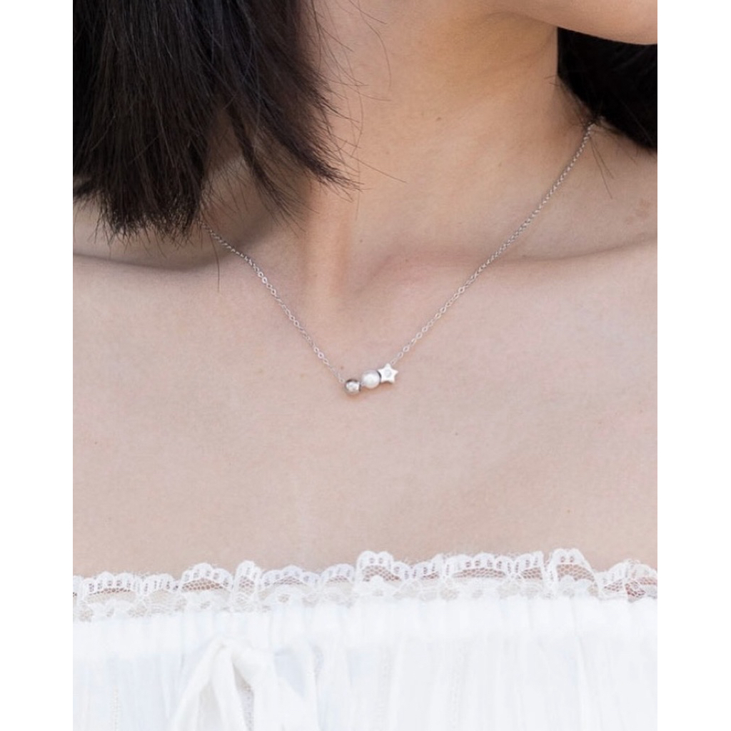 A.piece สร้อยคอ Stardust petite collection (waterproof) : [stainless steel] Stardust necklace