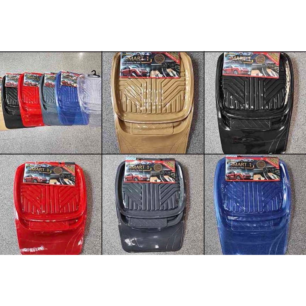 ปูพื้นรถยนต์ ฟรีไซร้ถาดยางปูพื้นpvc 5ชิ้นชุด PVC CARMAT