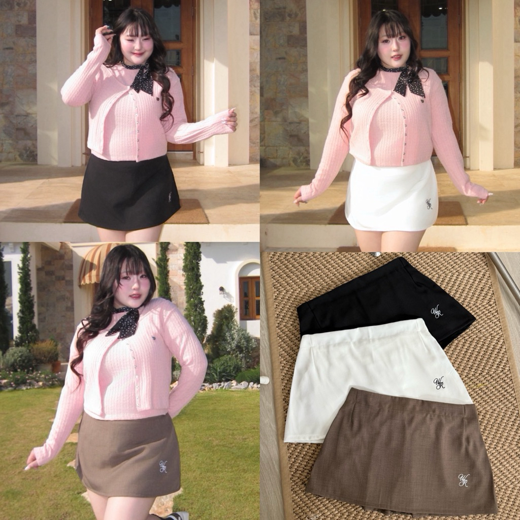 กระโปรงทรงเอ กระโปรงสาวอวบ(เอวสม็อค) เอว32-46นิ้ว plussize