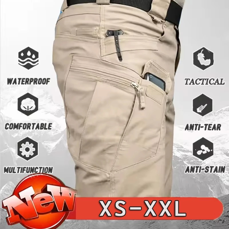 UniWear | IX7  กางเกงขายาวหลายชุดกระเป๋าทหารชายกางเกงขายาวกันน้ำ กลางแจ้ง ผ้าริปสตอปกันน้ำ