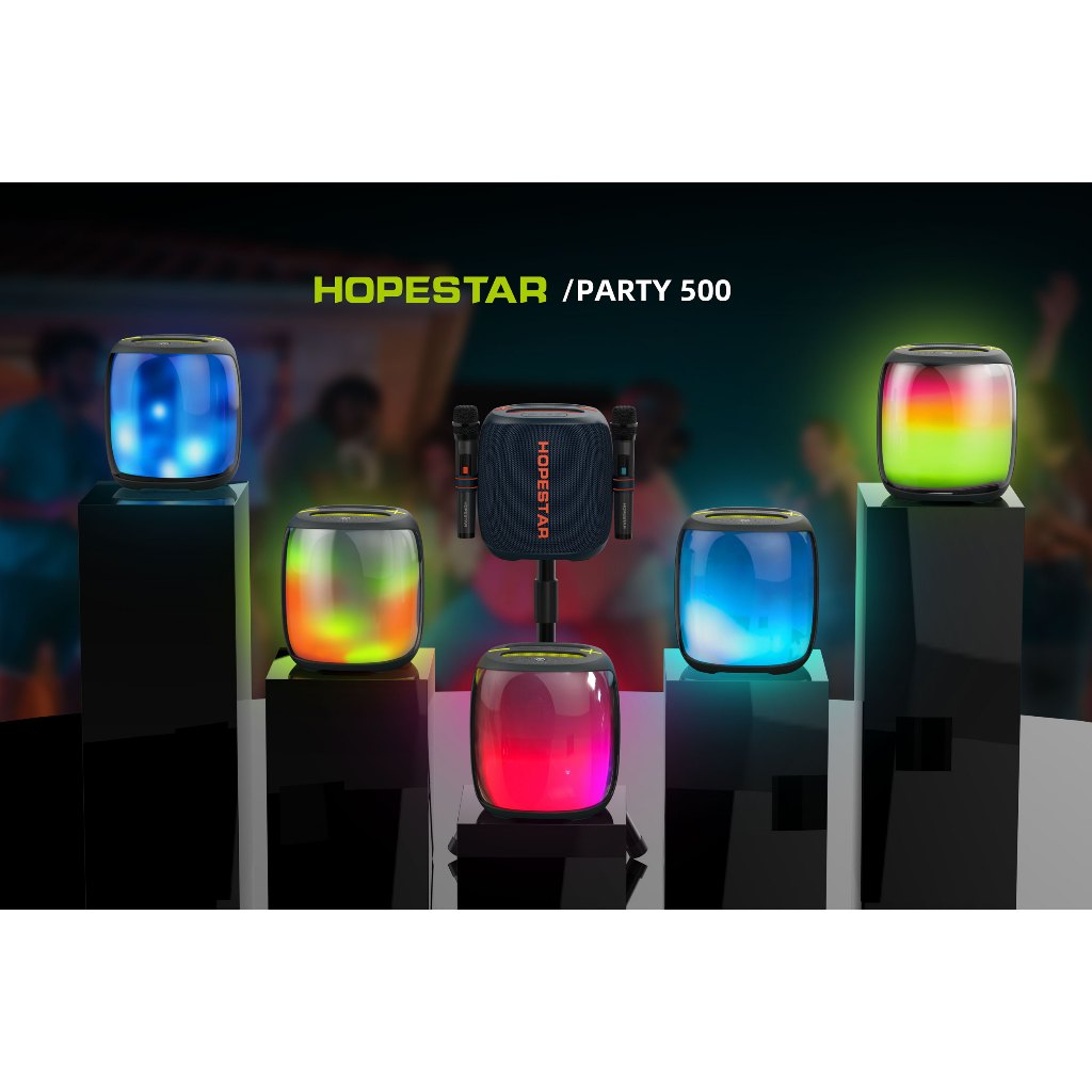 Hopestar PARTY 500 – ลำโพงบลูทูธปาร์ตี้ 100W พร้อมไมค์คู่ไร้สาย ของแท้ประกันศูนย์ไทย 1ปี