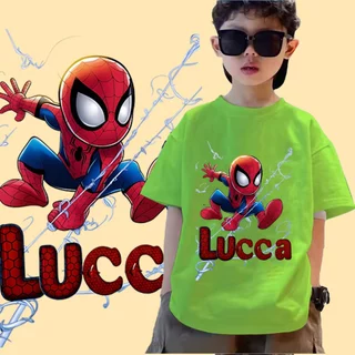 ลายSpider Man🕸 J-1424-SHORT เสื้อยืดเด็กแขนสั้น ผ้านิ่มๆใส่สบาย ใส่ได้ทั้ง ญ/ช ลายมาใหม่เยอะมาก