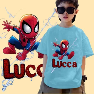 ลายSpider Man🕸 J-1424-SHORT เสื้อยืดเด็กแขนสั้น ผ้านิ่มๆใส่สบาย ใส่ได้ทั้ง ญ/ช ลายมาใหม่เยอะมาก