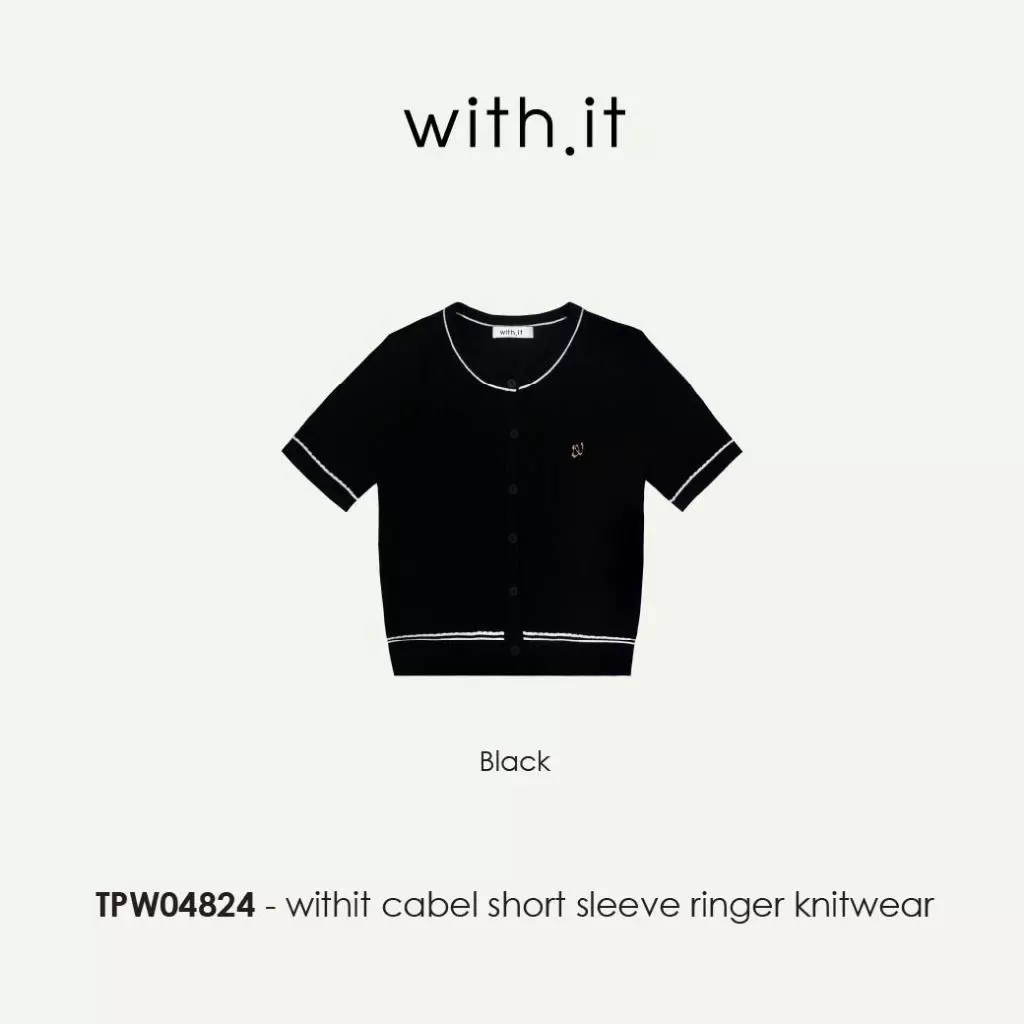 Withit Cabel Short Sleeve Knitwear เสื้อไหมพรมแขนสั้น - TPW04824