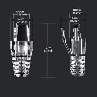 20 ชิ้น 100 ชิ้น RJ45 CAT5 CAT6 RJ-45 ปลอกหุ้ม ปลอกหัวแลน เนื้อคริสตัล บูทครอบหัว หัวแลน แบบมีเขี้ยวล็อค