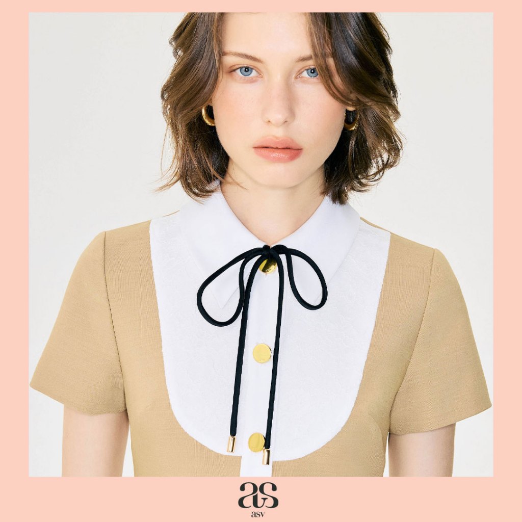asv aw25 Kristin Midi Dress เดรสผู้หญิง แขนสั้น แต่งคอปก รูปที่ 7