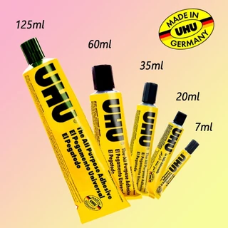 กาว UHU สารพัดประโยชน์ แห้งเร็ว ติดแน่น ใช้ได้กับไม้ พลาสติก โลหะ แก้ว กระดาษ 7ml 20ml 35ml 60ml