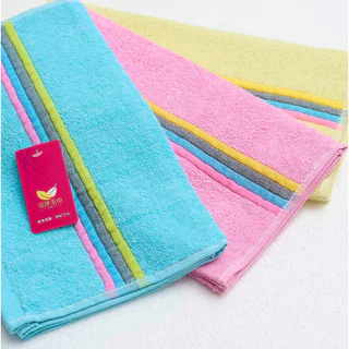 ผ้าขนหนูเCotton สำหรับเช็ดหน้า เช็ดตัว เช็ดผม 1 แพ็ค 12 ผืนคละ 4 สี และ 3 สี ให้