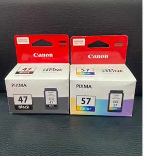 Canon PG-47 Bk CL-57 Co หมึกแท้ ทั้งดำและสี