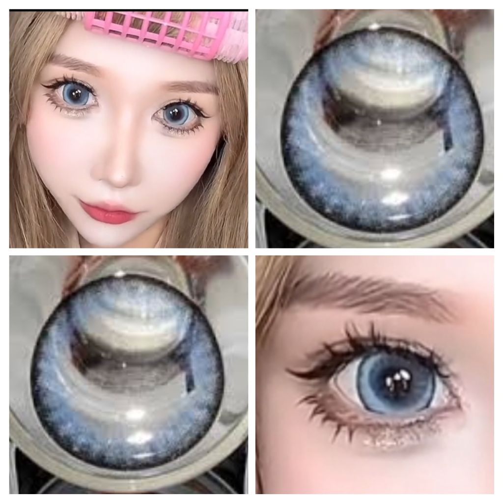 คอนแทคเลนส์ มี อย.ไทย รุ่น Monday สีฟ้า/Blue (0.00)-(-7.00) รายเดือน