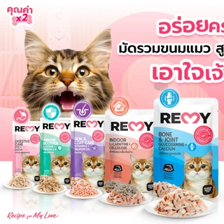 [ยกโหล 12 ซอง] Remy Cat อาหารเปียกแมว เรมี่ ไม่เติมเกลือ ขนาด 70 g. เนื้อปลาทูน่า สูตรดูแลสุขภาพ