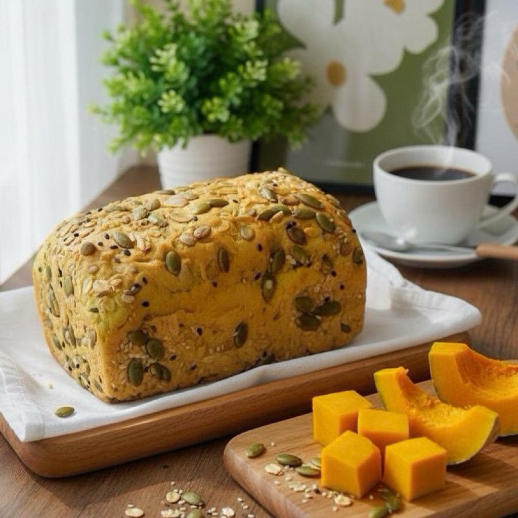 แบรนด์ UFM ขนมปังฟักทองธัญพืช ขนมปังเพื่อสุขภาพ ธัญพืชเต็มคำ (UFM-4)