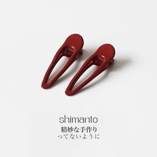Shimanto กิ๊บติดผม สีแดงสุดคลาสสิก ทรงหยดน้ำ สไตล์เกาหลี สำหรับหนีบผมข้าง ผมหน้าม้า