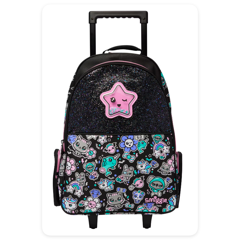 👫🧳 ล้อลากกระเป๋าเป้ มีไฟ Trolley Backpack With Light Up Wheelsประถมขึ้นไป🎯ขนาด 18 นิ้ว🏎พร้อมส่งด่วน - รูปที่ 5