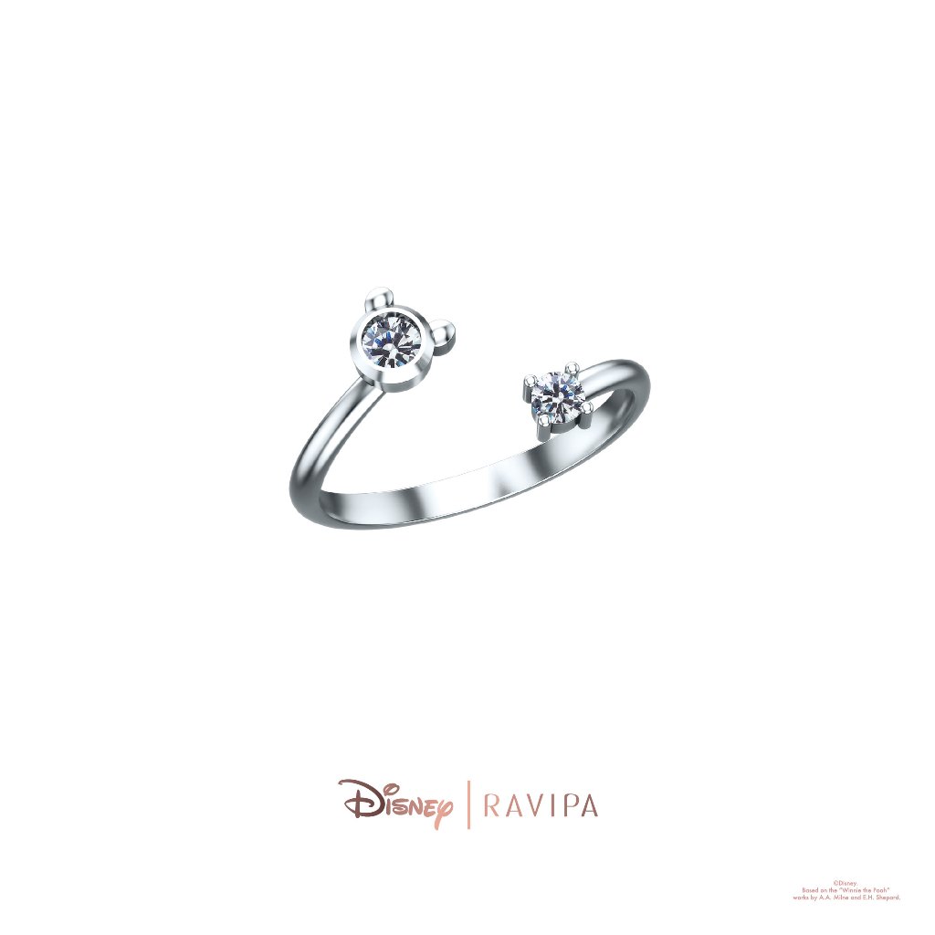 Winnie The Pooh Silver Diamond Ring - แหวน
