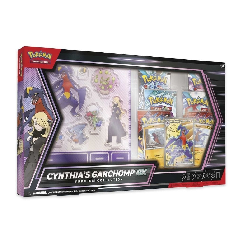 (เปิดพรีไม่เกิน 20 วันส่งตรงจาก USA) Pokemon TCG Cynthia's Garchomp EX Premium Collection Box