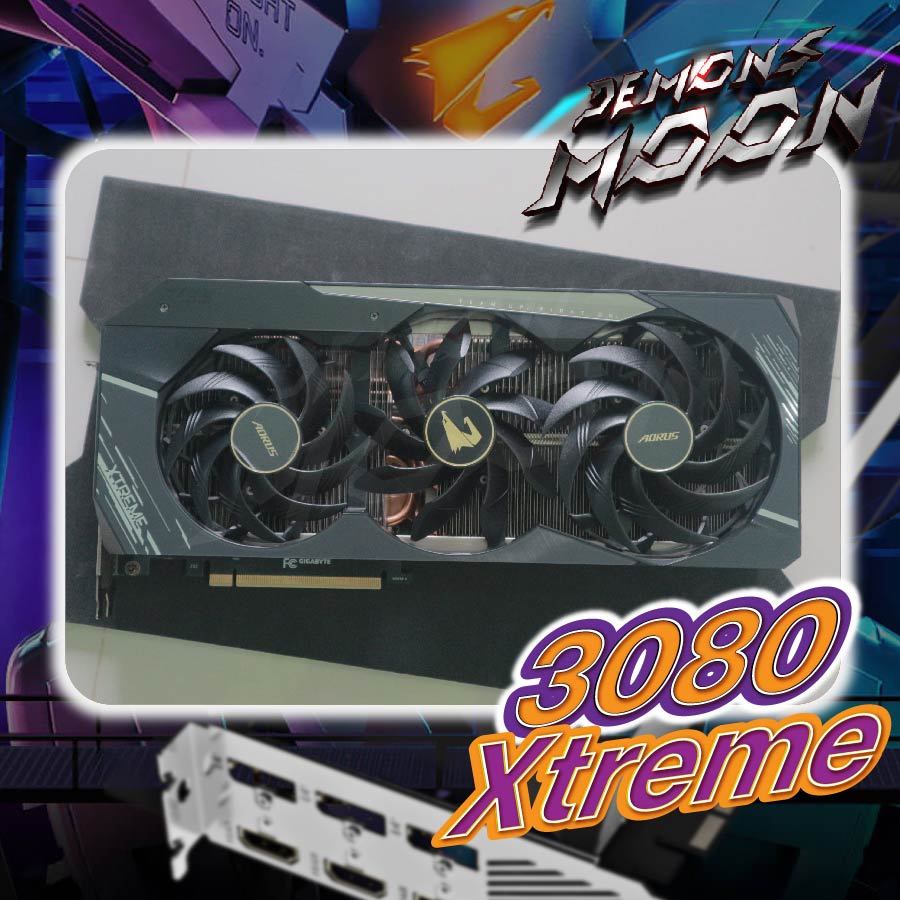 3080 Aorus AORUS XTREME กาดจอมือสอง (RGB ไม่ติด) GeForce RTX 3080 10GB + ประกัน demons moon 7 วัน
