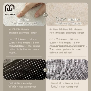 MEET COZY พรมปูพื้น ผ้าแคชเมียร์เทียม carpet นุ่ม พรมปูพื้นห้อง พรมปูห้องนอน#1 DB-Leo