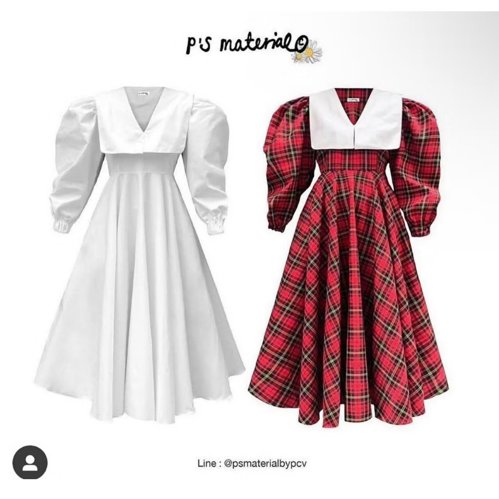 P’s material dress red freesize used