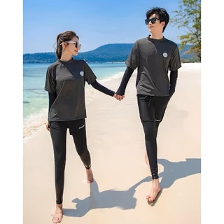 📍จัดส่งรวดเร็ว📍ชุดว่ายน้ําแขนยาว ชุดดําน้ําผู้หญิง ผ้ายืดเนื้อดี กันUV ผู้ชายและผู้หญิง ชุดว่ายน้ําคู่ ลายขายดี