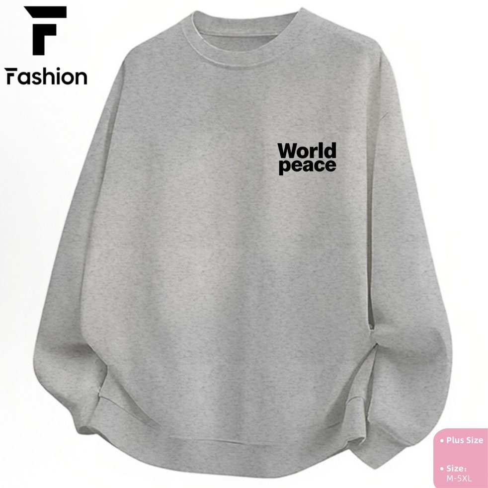 【ไซส์ใหญ่ถึง 5XL】เสื้อแฟชั่นกันหนาว Unisex ทรงโอเวอร์ไซส์ฟรีサイส์！ใส่ดัดแปลงได้หลากสไตล์