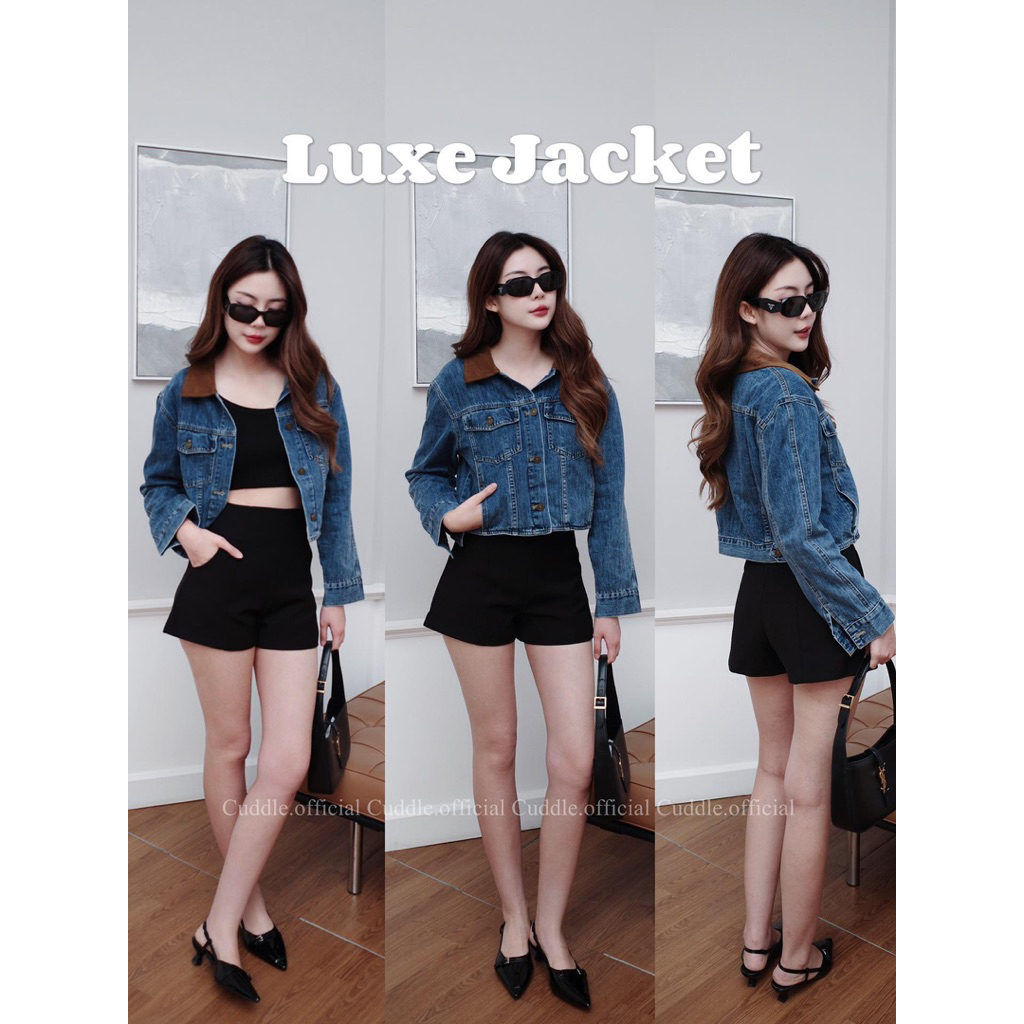 Cuddle.official - Luxe Jacket🤍 (เสื้อคลุมยีนส์กระดุมหน้าคอปก)