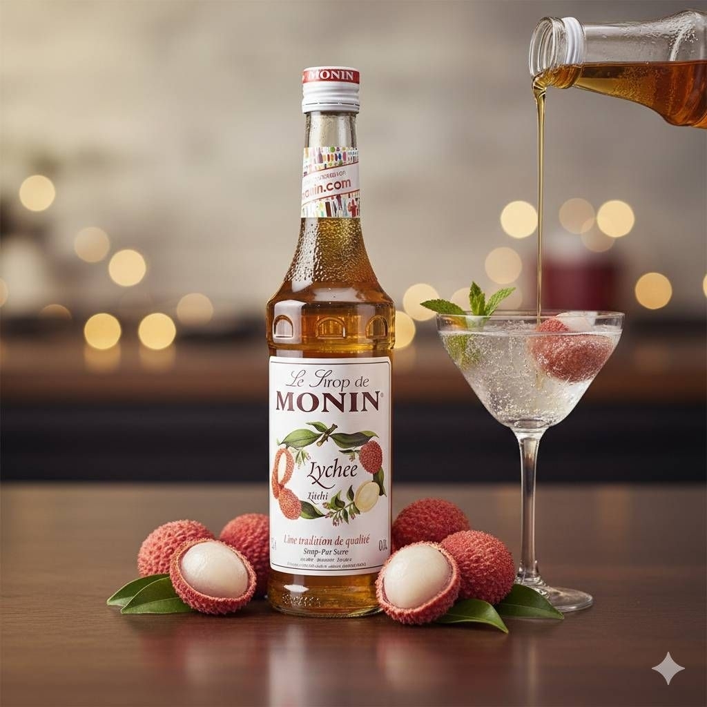 Monin​ Lychee​ Syrup​ ไซรัปกลิ่นลิ้นจี่​ ตราโมนิน​ 700มล