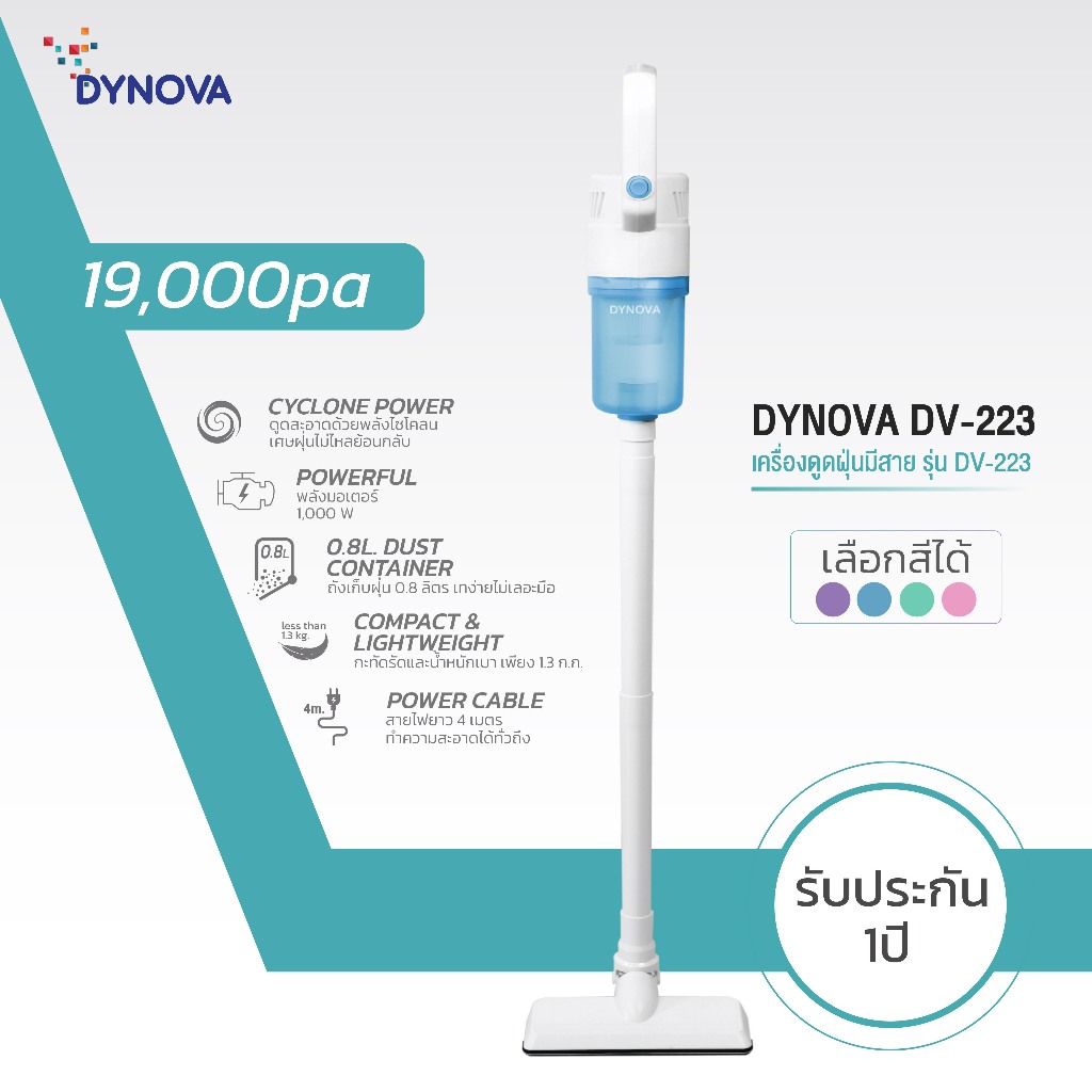 DYNOVA เครื่องดูดฝุ่นมีสาย รุ่นDV223