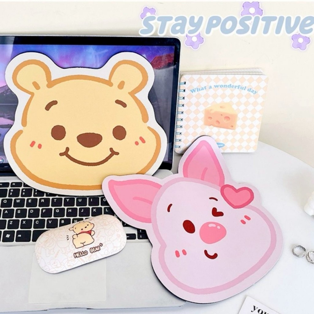 ส่งจากไทย🍯 แผ่นรองเมาส์ หมีพหู์ พิกเล็ต Mouse Pad Winnie the Pooh Piglet Cartoon เมาส์แพด กันลื่น 73029