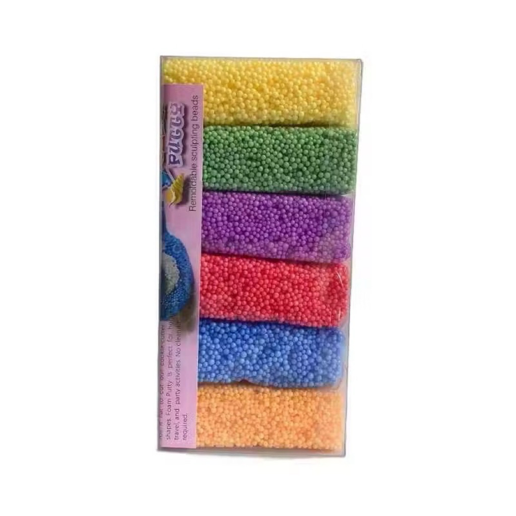 6 สี Foam putty Set โฟมปั้นได้ ของเล่นเสริมพัฒนาการ 3 ปี 🎨 Foam Clay Play Lookmaebaby - รูปที่ 2