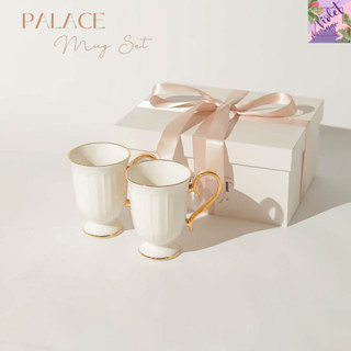 Violet Flamingo แก้วมัคมือจับทอง รุ่น Palace สีขาวงาช้าง ควา…