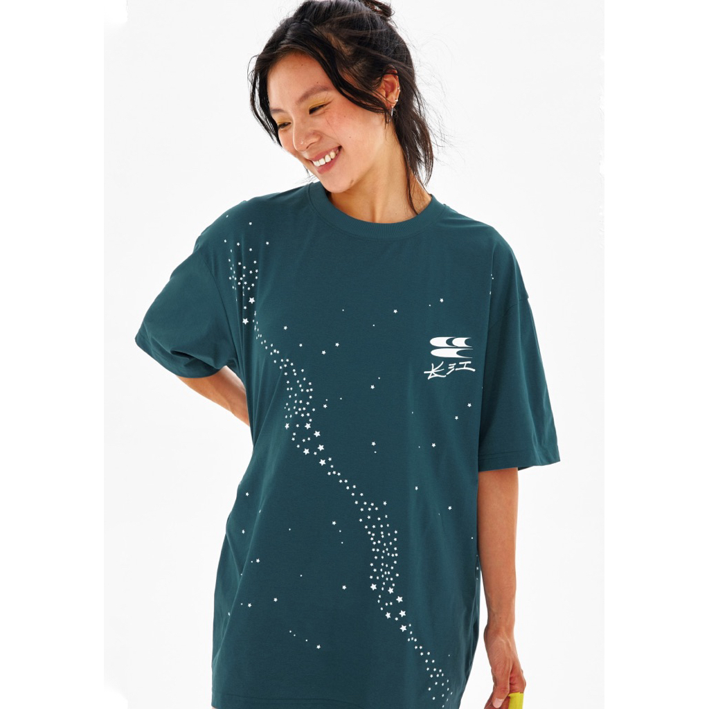 CryingCenter เสื้อยืดคอกลมลายสะท้อนแสง Reflective Galaxy Stars T-Shirt